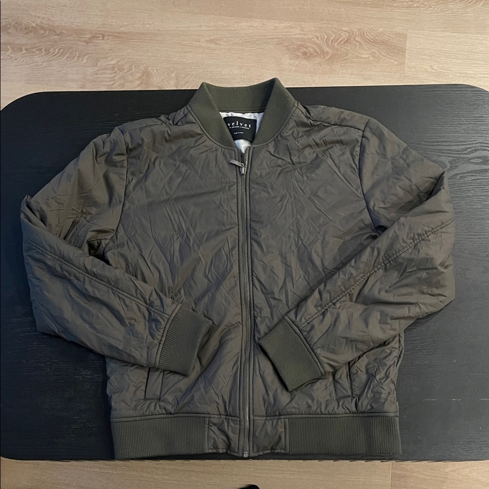 Velvet by Graham & Spencer Olive Bomber Jacket